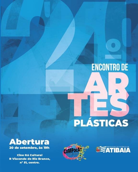 Abertura do 24º Encontro de Artes Plásticas de Atibaia acontece no dia 20 de setembro.