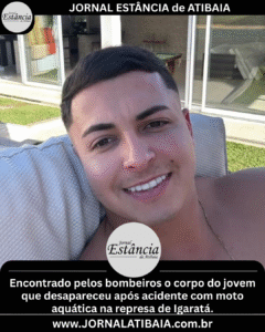 Encontrado pelos bombeiros o corpo do jovem que desapareceu após acidente com moto aquática na represa de Igaratá.