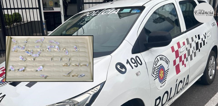 Indivíduo é detido por furto em uma joalheria no centro de Atibaia.