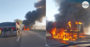 Dois acidentes ocorreram na Fernão Dias: um envolveu dois caminhões em Atibaia, e o outro foi um caminhão pegando fogo no km 865.