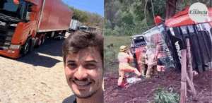 Caminhoneiro e influenciador Gustavo Miranda Silva morreu em acidente ocorrido na rodovia Fernão Dias.