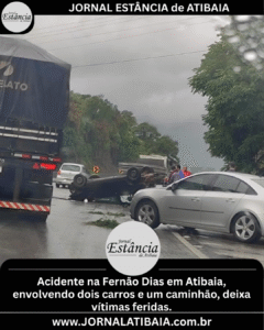 Acidente na Fernão Dias em Atibaia