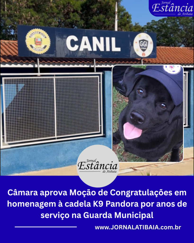 vereador Lucas Cardoso, cadela K9 Pandora