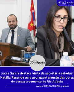 Vereador Lucas Garcia e a secretária estadual Natália Resende