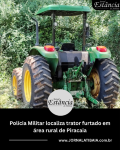 Trator furtado em Piracaia