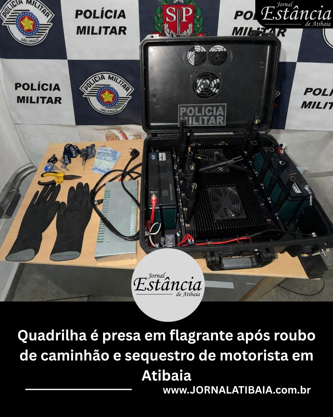 roubo de caminhão e sequestro de motorista