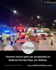 atropelado na Rodovia Fernão Dias