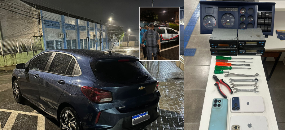 furto ao interior de caminhões em Atibaia