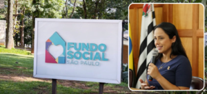 primeira-dama e presidente do Fundo Social de Atibaia, Camille Donnabella