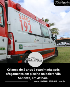 Criança de 2 anos é reanimada após afogamento, Vila Santista, em Atibaia