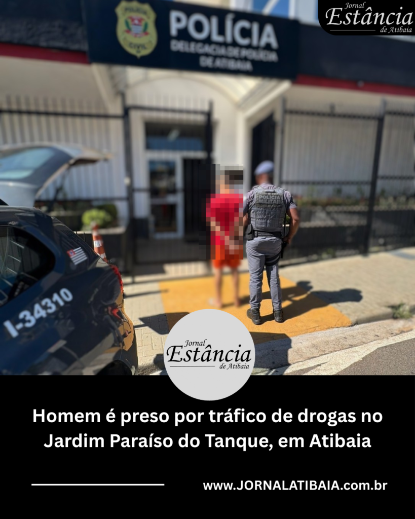 Homem é preso por tráfico de drogas no Jardim Paraíso do Tanque, em Atibaia