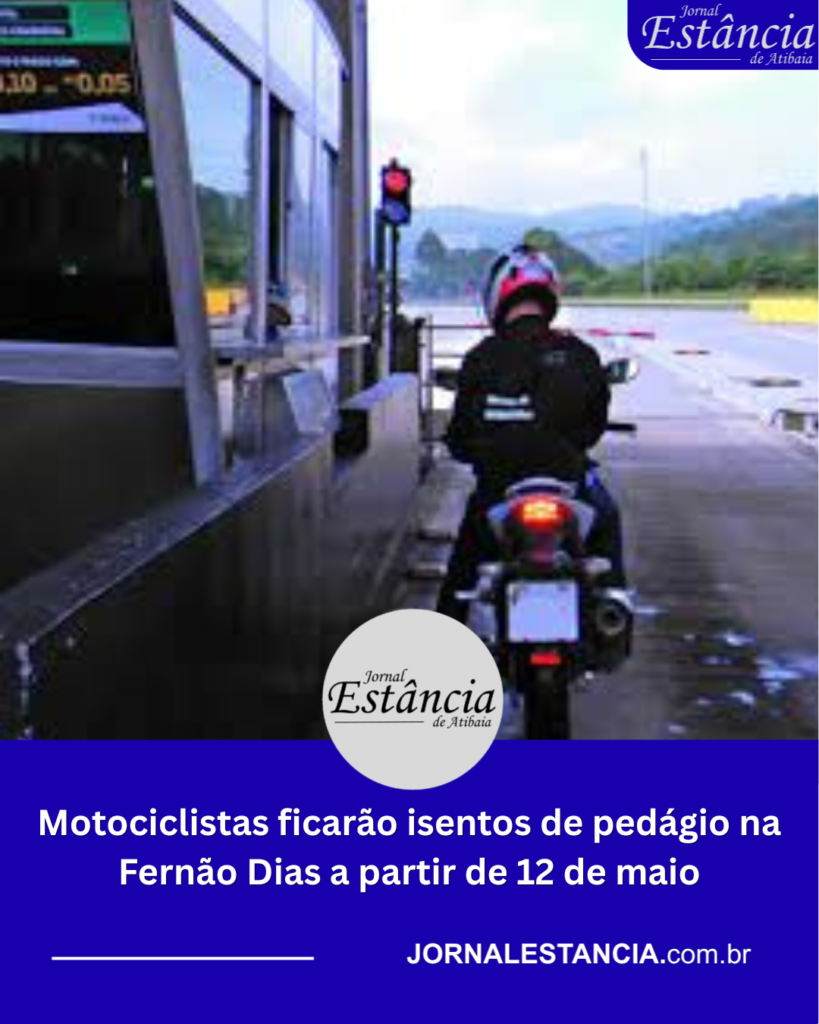 Motociclistas ficarão isentos de pedágio na Fernão Dias