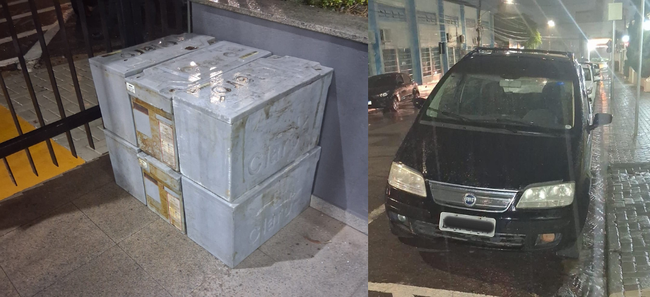 Polícia Militar recupera baterias furtadas