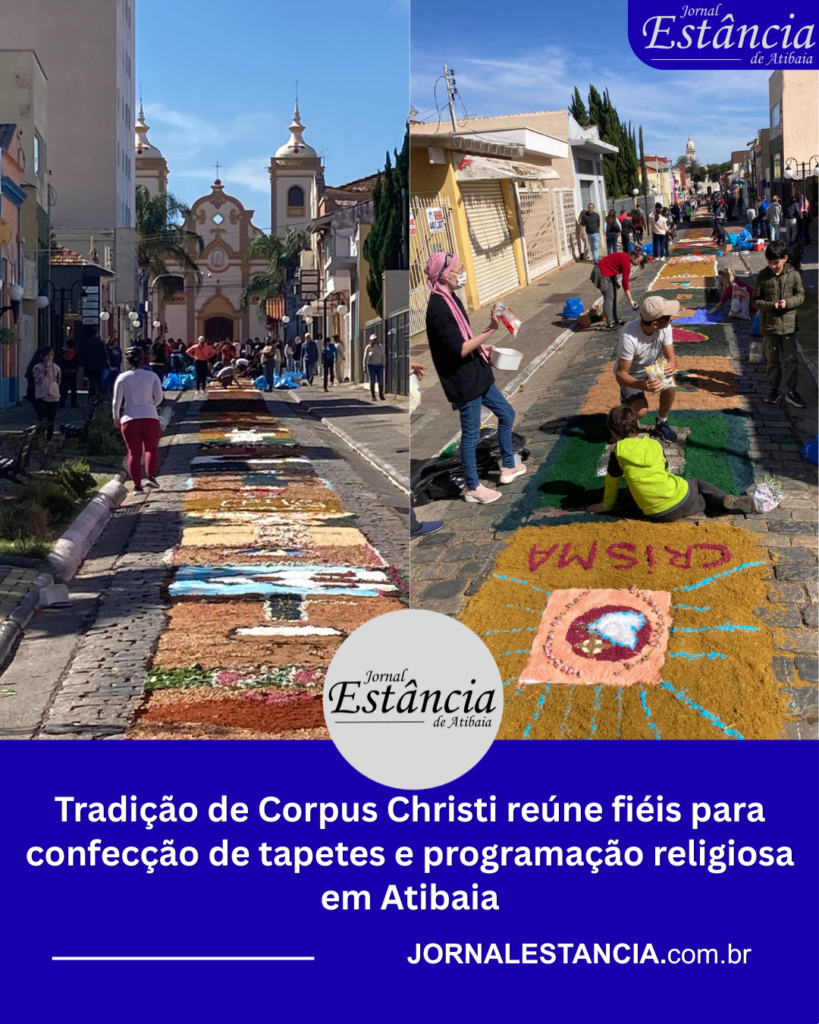 Tapetes de Corpus Christi, Rua José Lucas, em Atibaia