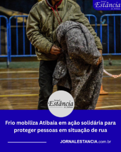 Frio em Atibaia ação solidária para pessoas em situação de rua