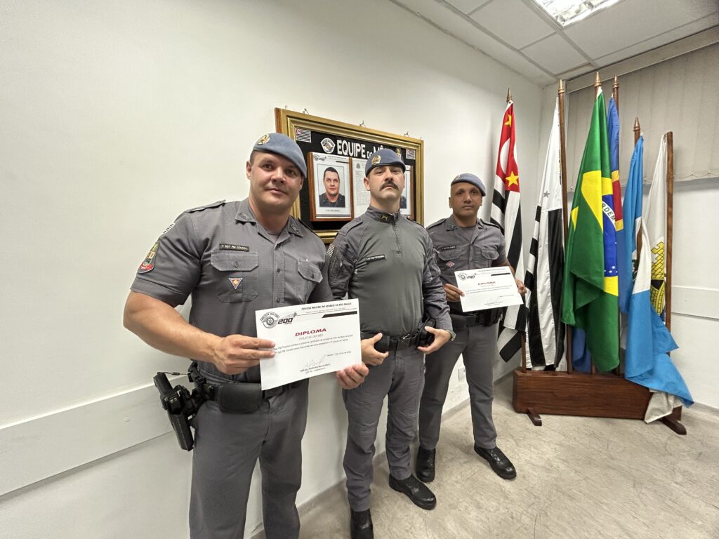 PM DO MES Atibaia, Sargento PM Consoli, Tenente PM Teodoro e o Sargento PM Panta