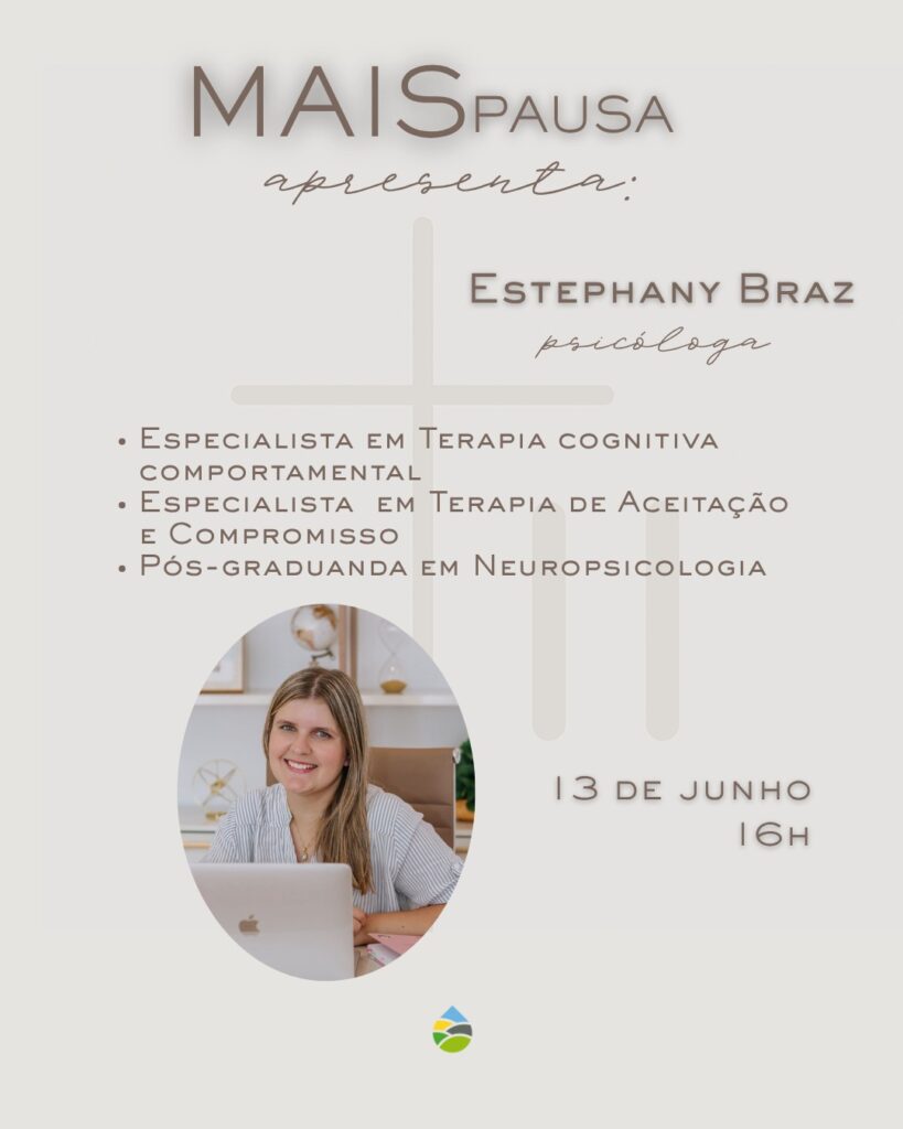 Projeto MAISpausa, psicóloga Estephany Braz - Comunidade Adventista Atibaia