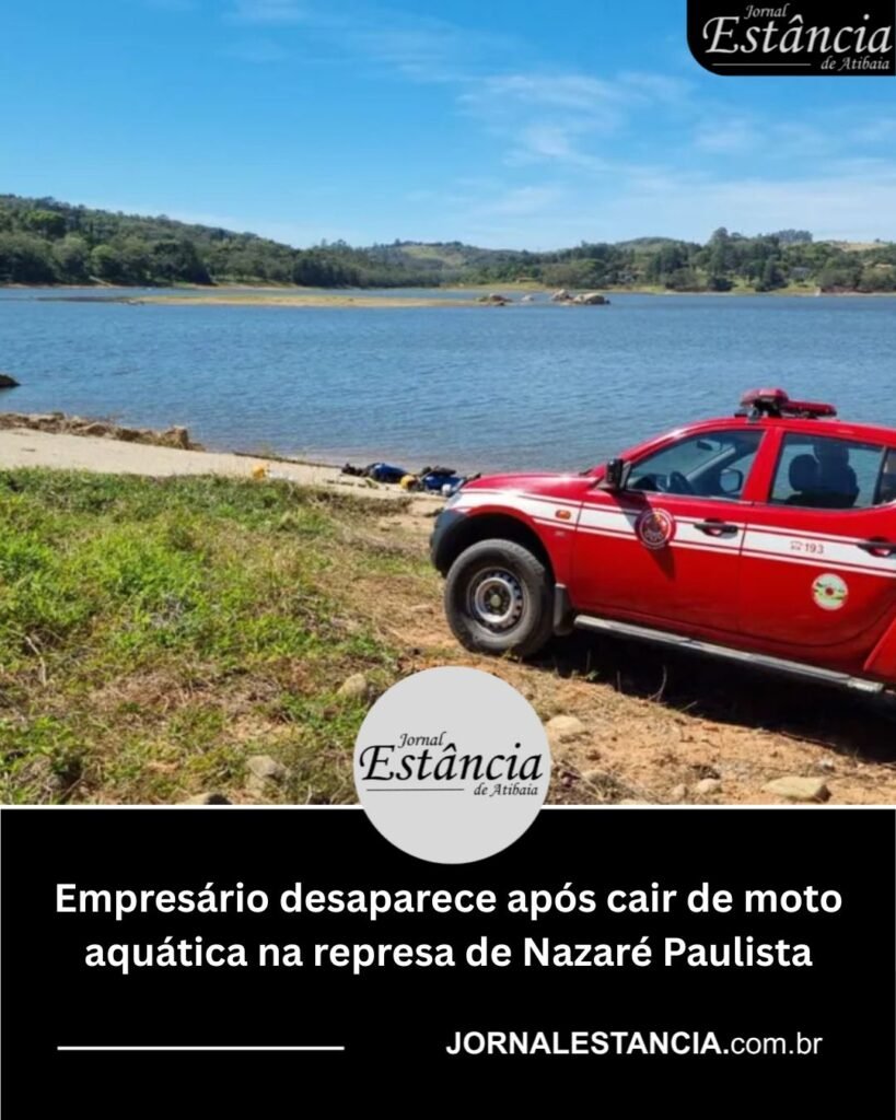 Empresário desaparece após cair de moto aquática na represa de Nazaré Paulista