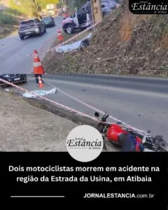 Dois motociclistas morrem em acidente na região da Estrada da Usina, em Atibaia