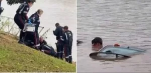Homem de 52 anos morre após carro cair no Lago do Taboão, em Bragança Paulista