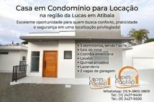 Casa em condomínio para locação em Atibaia