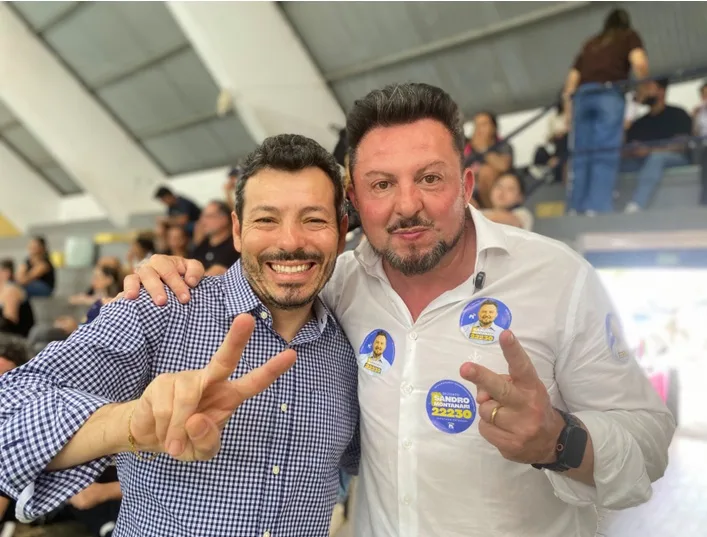 Delegado Sandro Montanari e Daniel Martini