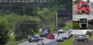 Acidente na Dom Pedro I em Bom Jesus dos Perdões